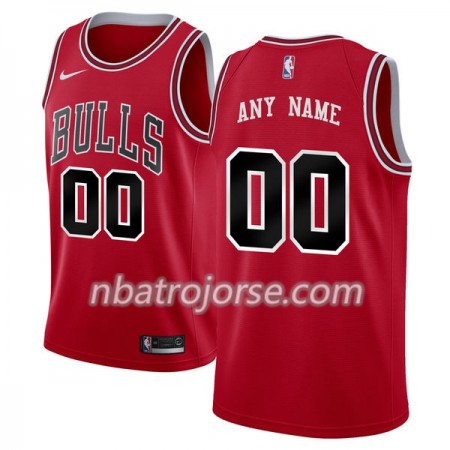 Män Chicago Bulls Tröja Skräddarsydda Nike 2017-18 Röd Swingman